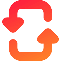 Triangle Arrow Reload Vertical 3 Icon from Core Gradient Set