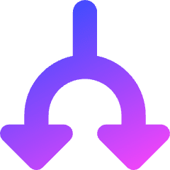 Triangle Arrow Split Down 1 Icon from Core Gradient Set