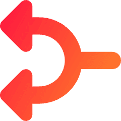 Triangle Arrow Split Left 1 Icon from Core Gradient Set