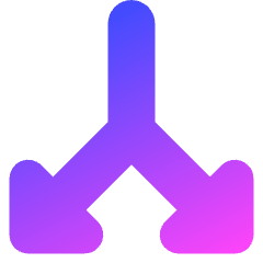 Triangle Arrow Split Vertical Down 2 Icon from Core Gradient Set