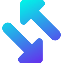 Triangle Arrow Transfer Diagonal 4 Icon from Core Gradient Set