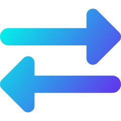 Triangle Arrow Transfer Horizontal 2 Icon from Core Gradient Set