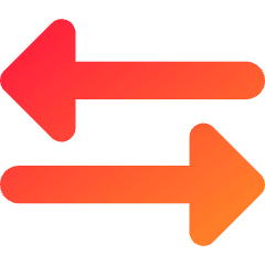 Triangle Arrow Transfer Horizontal 3 Icon from Core Gradient Set