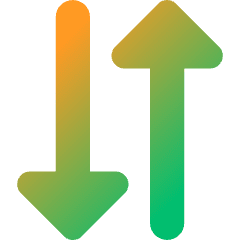 Triangle Arrow Transfer Vertical 3 Icon from Core Gradient Set