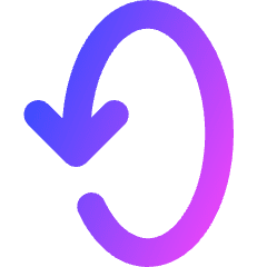 Line Arrow Rotate Vertical Left 2 Icon from Core Gradient Set