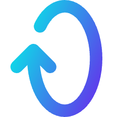 Line Arrow Rotate Vertical Right 1 Icon from Core Gradient Set