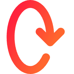 Line Arrow Rotate Vertical Right 2 Icon from Core Gradient Set