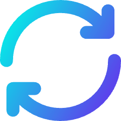 Line Arrow Synchronize 2 Icon from Core Gradient Set