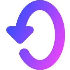 Triangle Arrow Rotate Vertical Left 2 Icon from Core Gradient Set
