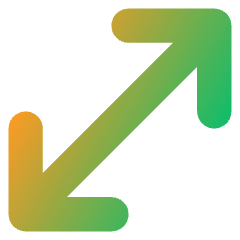 Diagonal Line Arrow 1 Icon from Core Gradient Set