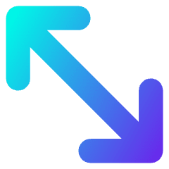 Diagonal Line Arrow 2 Icon from Core Gradient Set