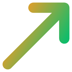 Diagonal Line Arrow Upper Right Icon from Core Gradient Set