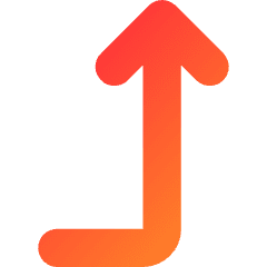 Line Arrow Bend Right Up 2 Icon from Core Gradient Set