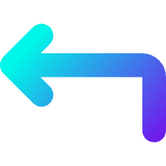 Line Arrow Bend Up Left Icon from Core Gradient Set