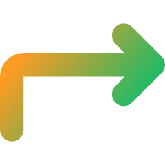 Line Arrow Bend Up Right Icon from Core Gradient Set