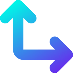 Line Arrow Bottom Left Corner Icon from Core Gradient Set