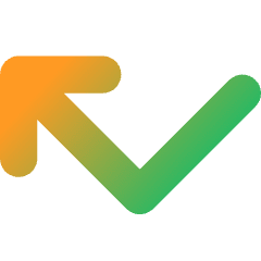 Line Arrow Bounce Up Left Icon from Core Gradient Set