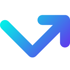 Line Arrow Bounce Up Right Icon from Core Gradient Set