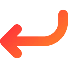 Line Arrow Curve Down Left Icon from Core Gradient Set