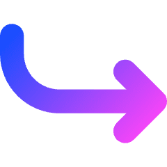 Line Arrow Curve Down Right Icon from Core Gradient Set