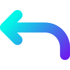 Line Arrow Curve Up Left Icon from Core Gradient Set