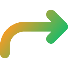 Line Arrow Curve Up Right Icon from Core Gradient Set
