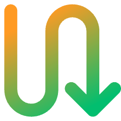 Line Arrow Curvy Down Right Icon from Core Gradient Set