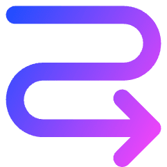 Line Arrow Curvy Right Down Icon from Core Gradient Set