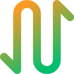 Line Arrow Curvy Up Down 1 Icon from Core Gradient Set