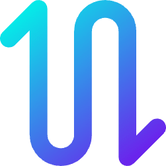 Line Arrow Curvy Up Down 2 Icon from Core Gradient Set