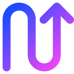 Line Arrow Curvy Up Right Icon from Core Gradient Set