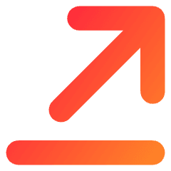 Line Arrow Diagonal Top Right Icon from Core Gradient Set