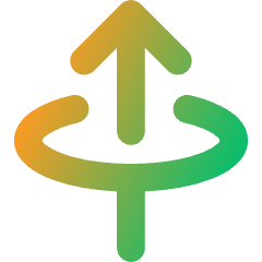 Line Arrow Elipse Up Icon from Core Gradient Set