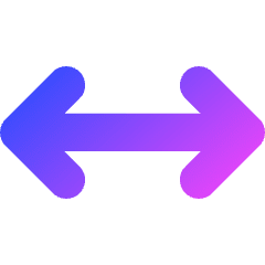 Line Arrow Horizontal Icon from Core Gradient Set