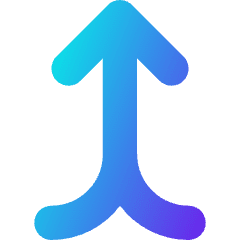 Line Arrow Merge Vertical Icon from Core Gradient Set