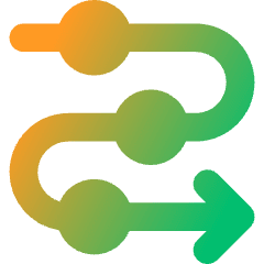 Line Arrow Roadmap Icon from Core Gradient Set