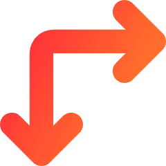 Line Arrow Top Left Corner Icon from Core Gradient Set