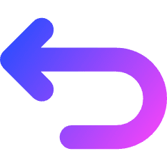 Line Arrow Turn Backward Icon from Core Gradient Set