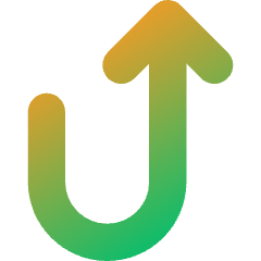 Line Arrow Turn Up Right Icon from Core Gradient Set