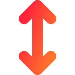 Line Arrow Vertical Icon from Core Gradient Set