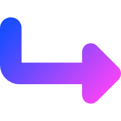 Triangle Arrow Bend Down Right  Icon from Core Gradient Set