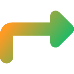 Triangle Arrow Bend Up Right Icon from Core Gradient Set
