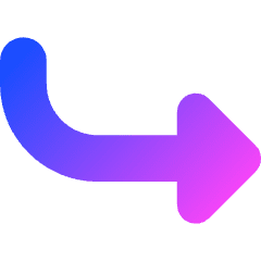 Triangle Arrow Curve Down Right Icon from Core Gradient Set
