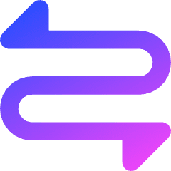 Triangle Arrow Curvy Both Direction 2 Icon from Core Gradient Set