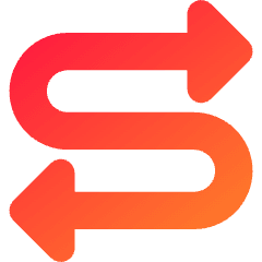 Triangle Arrow Curvy Both Direction 4 Icon from Core Gradient Set