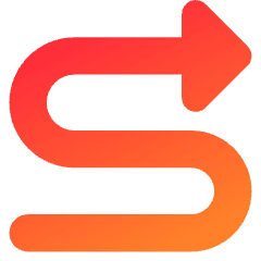 Triangle Arrow Curvy Right Up Icon from Core Gradient Set