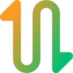 Triangle Arrow Curvy Up Down 2 Icon from Core Gradient Set