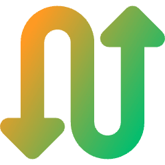 Triangle Arrow Curvy Up Down 3 Icon from Core Gradient Set