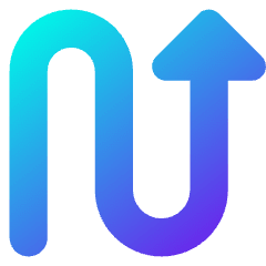 Triangle Arrow Curvy Up Right Icon from Core Gradient Set