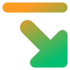 Triangle Arrow Diagonal Bottom Right Icon from Core Gradient Set